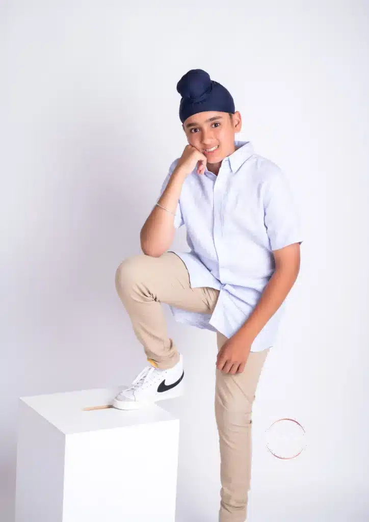 Adorable child posing for a timeless portrait in Wellington